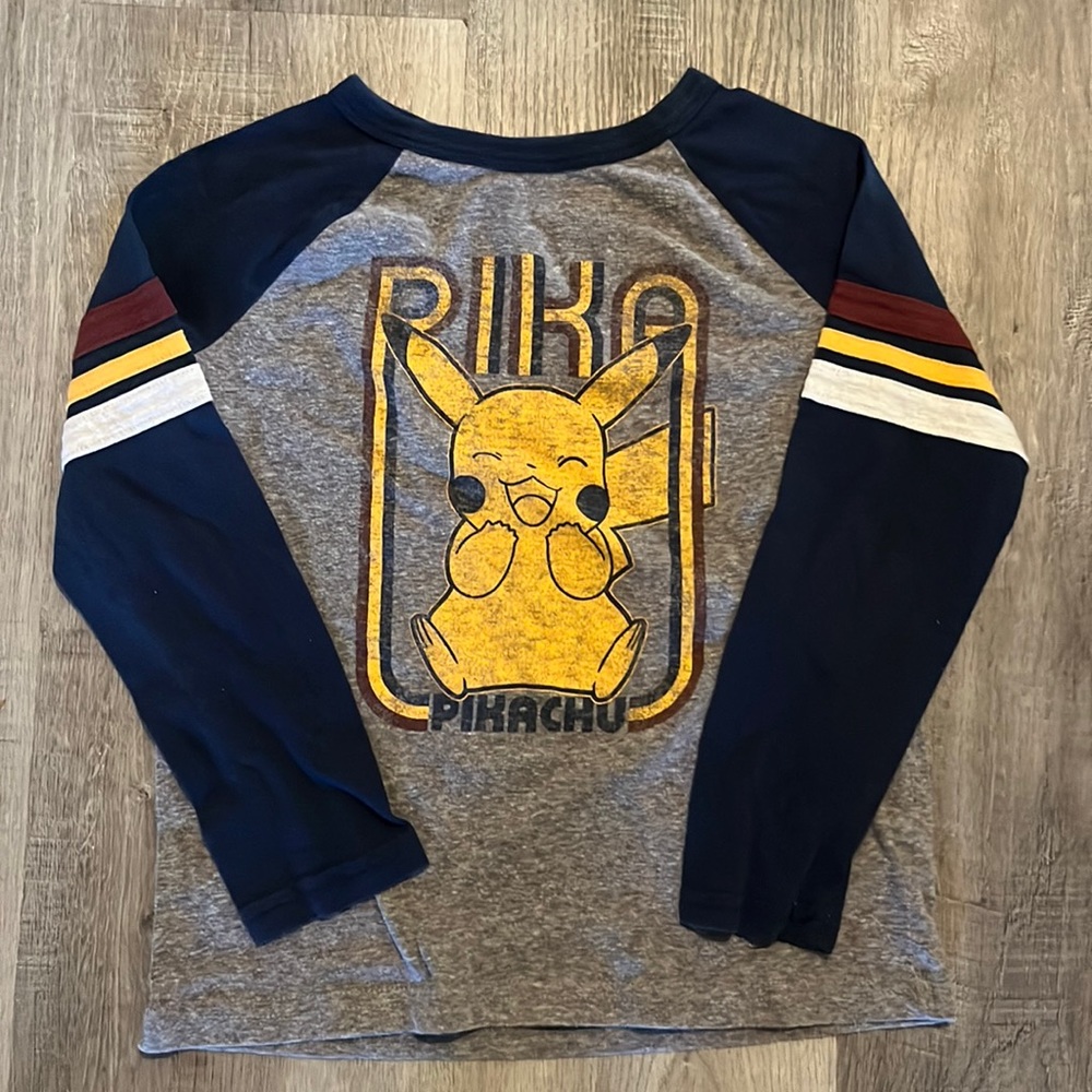Boys size 6, pikachu long sleeve shirt